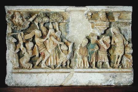 Relief depicting Scenes from the Passion of Christ: The Arrest and the Flagellation à École française