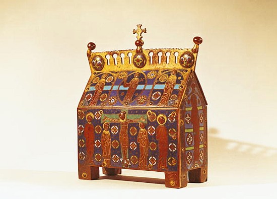 Reliquary chest, 12th-13th century (metal & enamel) à École française