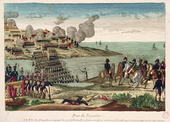 Siege of Trocadero Louis-Antoine de France (1775-1844) Duc d''Angouleme, 31st August 1823 à École française