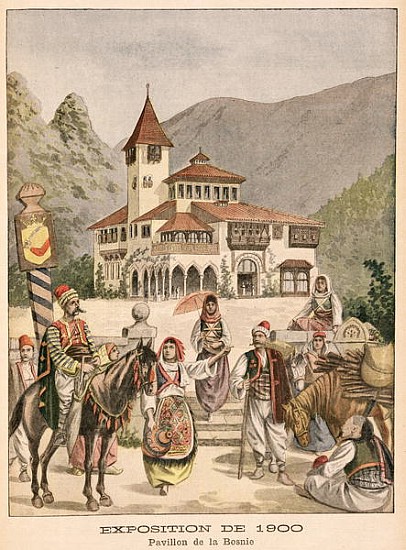 The Bosnian Pavilion at the Universal Exhibition of 1900, Paris, illustration from ''Le Petit Journa à École française
