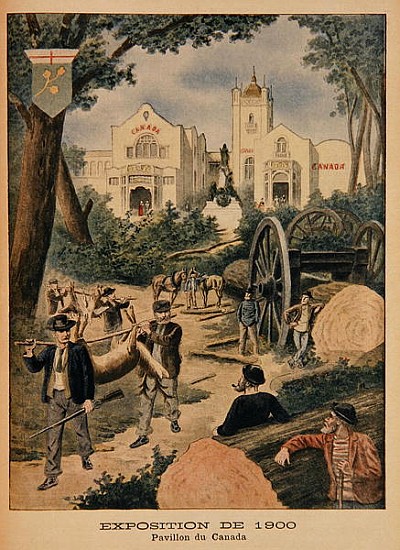 The Canadian Pavilion at the Universal Exhibition of 1900, Paris, illustration from ''Le Petit Journ à École française