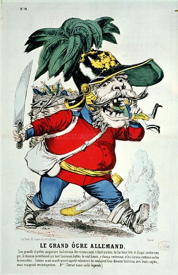 The Giant German Ogre, caricature of Otto von Bismarck (1815-98) à École française
