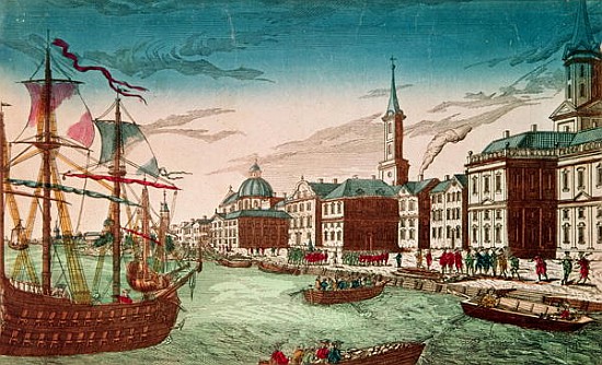 The Landing of English Troops at New York, September 1776, pub. J. Chereau, Paris à École française