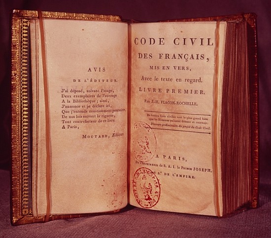 The Napoleonic Code (mixed media) à École française