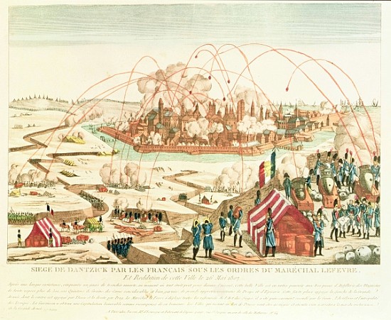 The Siege of Danzig under the command of Marshal Pierre Joseph Lefebvre (1755-1820) and the Surrende à École française