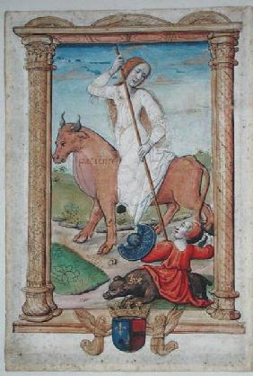 CL 22718D Patience Against Wrath, from 'Rondeaux des Vertus', created for Louis de Savoie