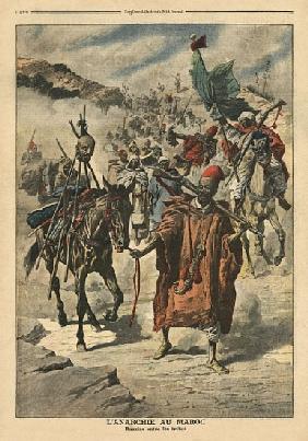 Anarchy in Morocco, plundering between tribes, illustration from ''Le Petit Journal'', supplement il