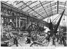 Building site of the Galerie des Machines at the Universal Exhibition of 1889, Paris, April 1889