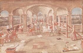 Interior of a Printing Works in the 16th Century