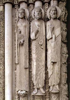 Old Testament figures, from the north embrasures of the central door of the Royal Portal of the west