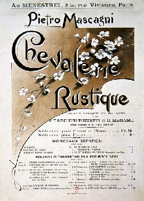Playbill for the opera ''Chevalerie Rustique'', by Pietro Mascagni (1863-1945)