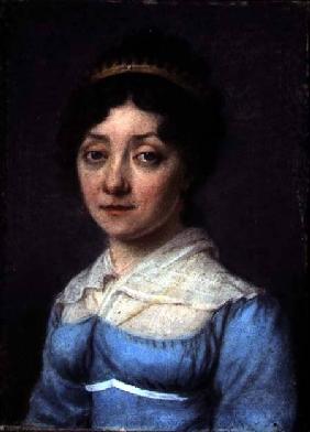 Portrait of a Bourgeois Woman in a Blue Empire Dress