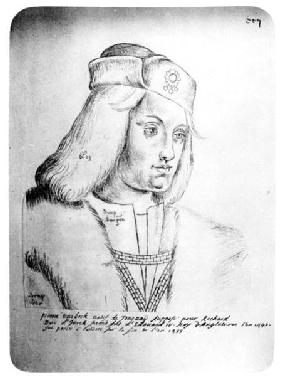 Portrait of Perkin Warbeck (c.1474-99) Flemish imposter and pretender to the English throne