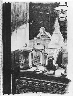 The Pharmacist Homais, illustration from ''Madame Bovary'' Gustave Flaubert (1821-80) publishedBriff