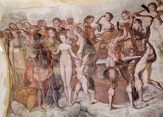 Tour de la Ligue. Members of the Medici Court as the Gods of Olympus  (detail) à École française