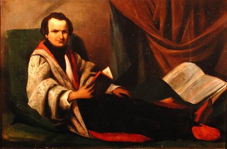 Victor Hugo (1802-85) on his divan à École française