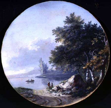 View of a Lake à École française
