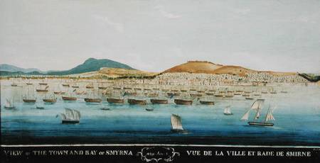 View of the town and bay of Smyrna à École française