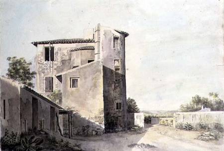 View of a Village in Southern France à École française