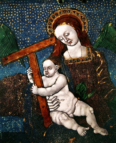 Virgin and Child (enamel) à École française