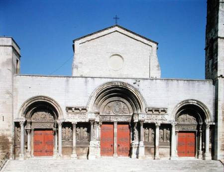 West facade of the Saint-Gilles abbey church à École française