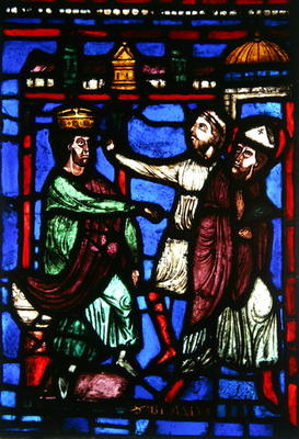 Window depicting St. Blaise listening to his condamnation, Ile de France Workshop (stained glass) à Ecole Française, (13ème siècle)