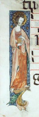 An Apostle Holding a Book, c.1320 (vellum) à Ecole Française, (14ème siècle)