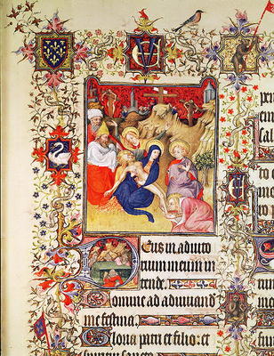 Lat 919 f.77 The Deposition of Christ, from the Grandes Heures de Duc de Berry, 1409 (vellum) à Ecole Française, (15ème siècle)