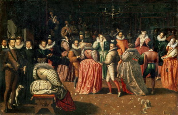 Ball at the Court of King Henri III of France, or Ball of the Duke of Alencon, 2nd half of the 16th à Ecole Française, (16ème siècle)