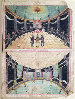 Masonic Reception in France, 2nd half eighteenth century (gouache on paper) à Ecole Française, (18ème siècle)