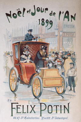 Advertisement for 'Felix Potin', Christmas and New Year 1899 (colour litho) à Ecole Française, (19ème siècle)