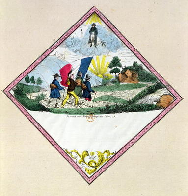 Conscription souvenir , 1848 (coloured engraving) à Ecole Française, (19ème siècle)