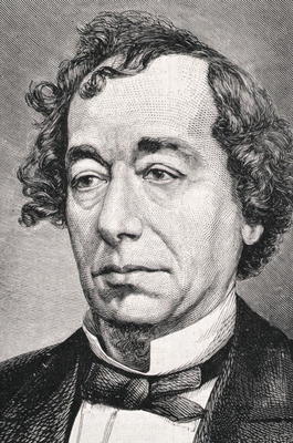 Portrait of Benjamin Disraeli, 1st Earl of Beaconsfield (1804-81) (engraving) à Ecole Française, (19ème siècle)