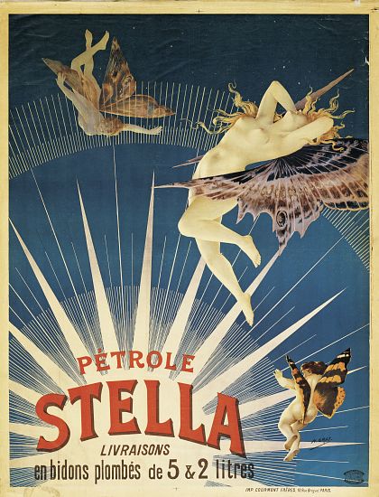 Poster advertising 'Stella' petrol à Ecole Française, (19ème siècle)