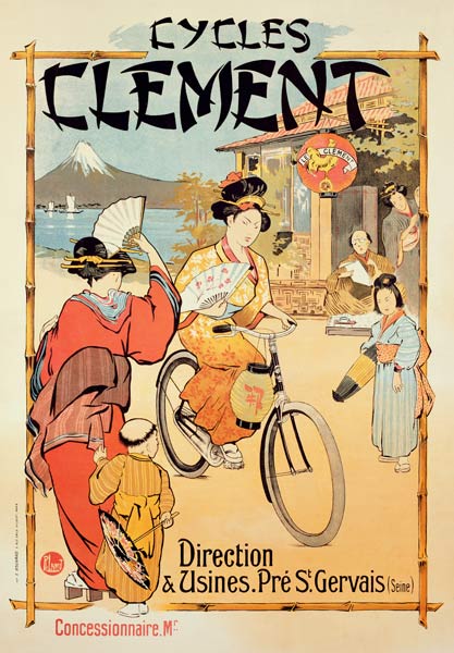 Poster advertising 'Cycles Clement', Pre Saint-Gervais à Ecole Française, (20ème siècle)