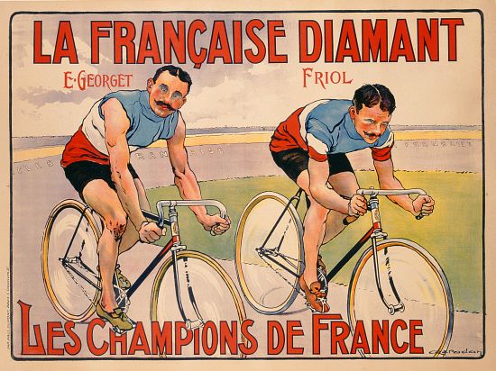 Poster advertising 'La Francaise Diamant' à Ecole Française, (20ème siècle)