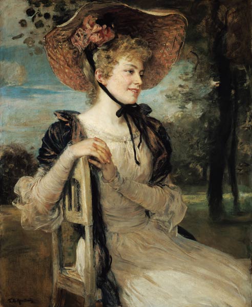 portrait de la fille du poète Louis Ganghofer à Friedrich August Kaulbach