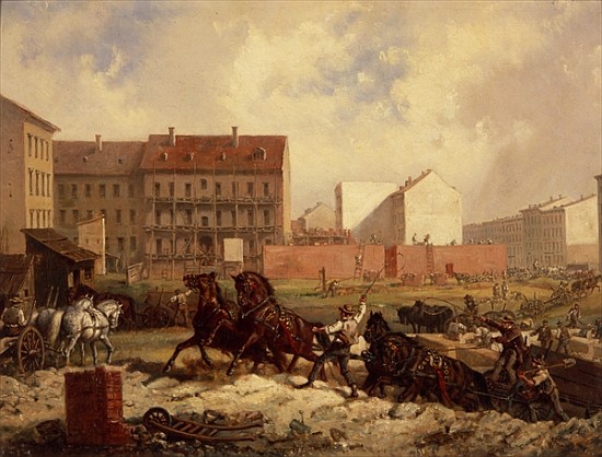 Period of Promoterism: Construction of the Grenadierstrasse, Berlin, c.1875 à Friedrich Kaiser
