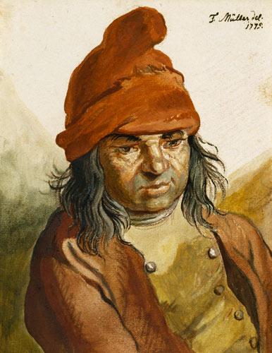 paysan avec le chapeau rouge à Friedrich Maler-Müller Müller