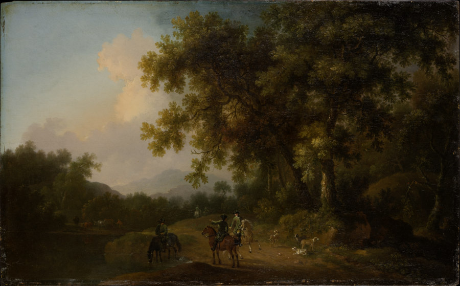 A Hunting Party at the Edge of a Forest à Friedrich Wilhelm Hirt