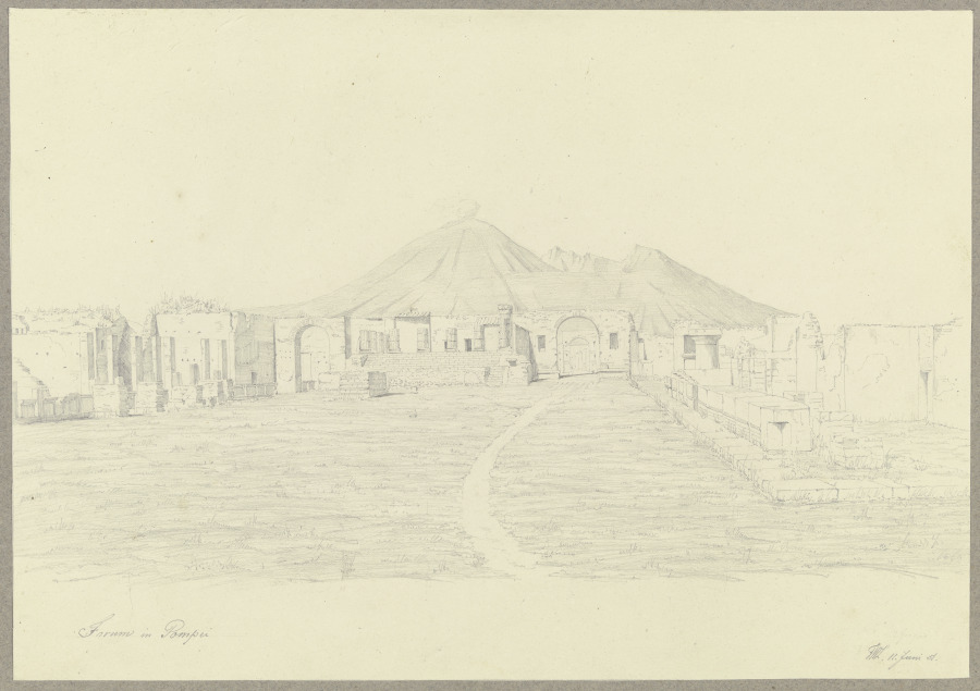 The forum in Pompeii à Friedrich Wilhelm Ludwig