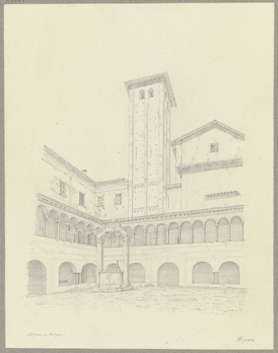 Der Kreuzgang von S. Stefano in Bologna à Friedrich Wilhelm Ludwig