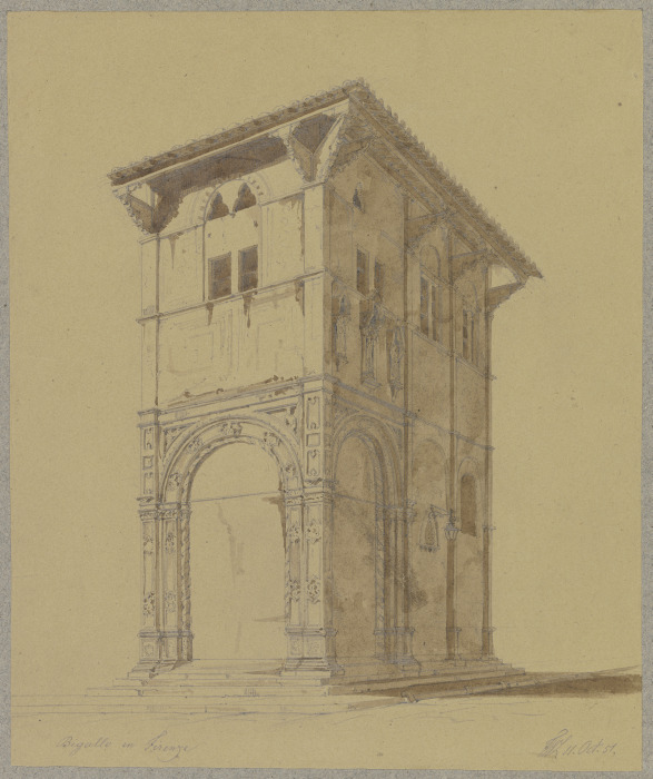 Die Loggia del Bigallo in Florenz à Friedrich Wilhelm Ludwig