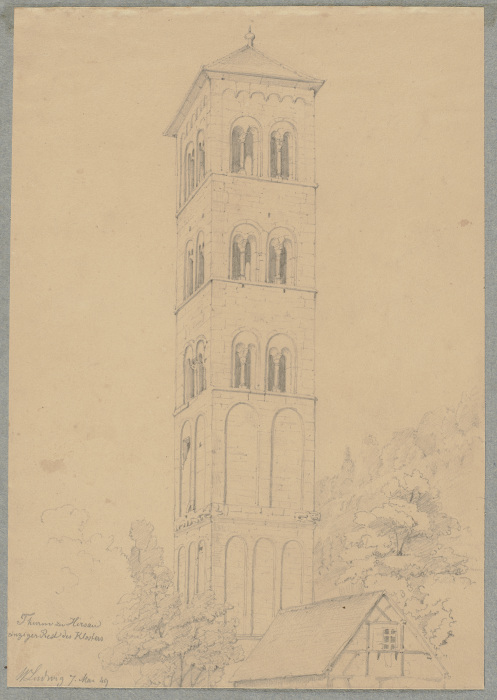 Nordturm (Eulenturm) des Klosters Sankt Peter und Paul in Hirsau à Friedrich Wilhelm Ludwig
