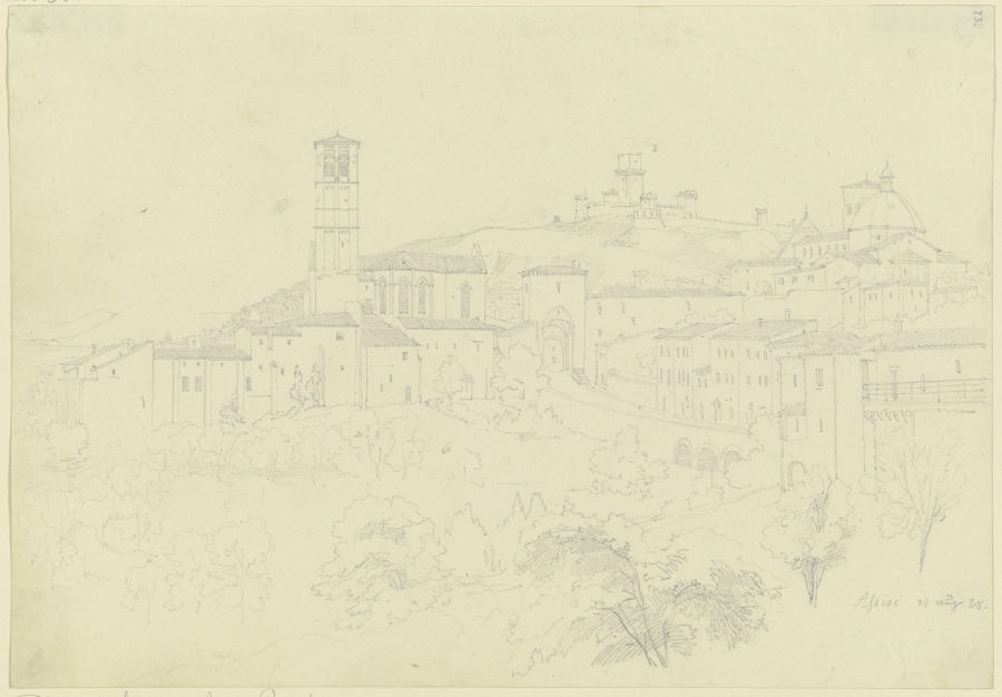 View of Assisi à Friedrich Maximilian Hessemer