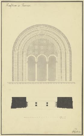 Das Kaufhaus in Piacenza, Ansicht eines Fensters