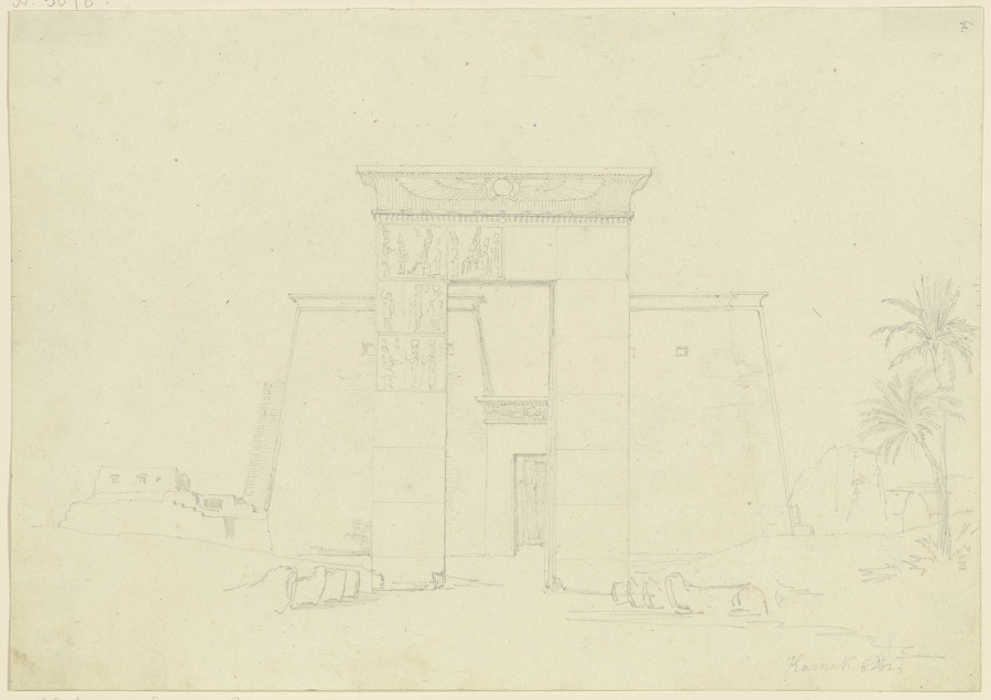 Der Amuntempel in Karnak à Friedrich Maximilian Hessemer