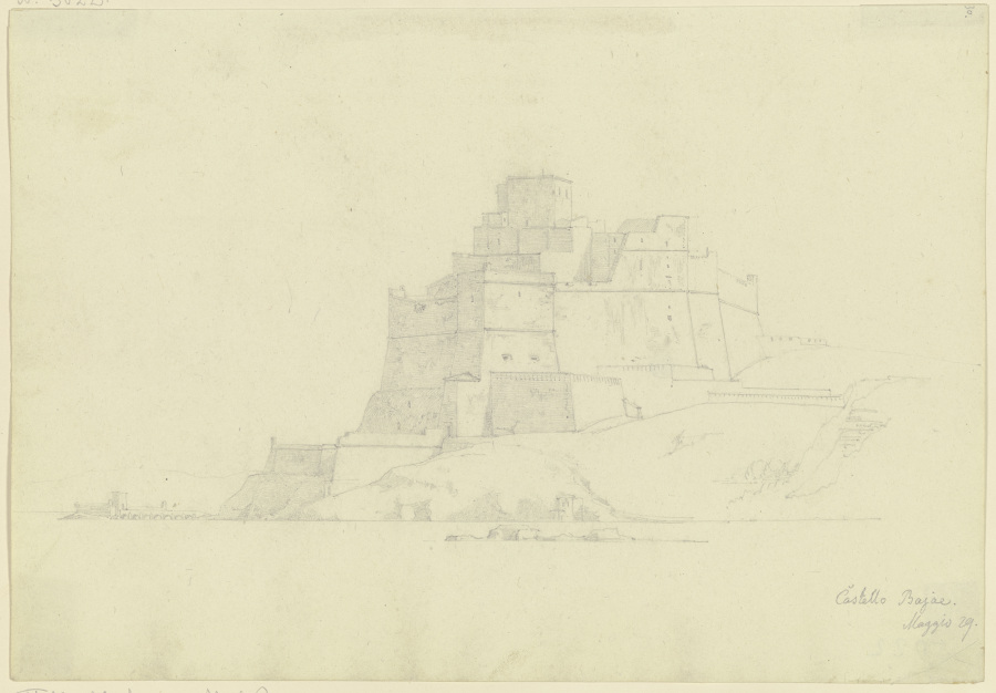 Der Castello Aragonese in Baia à Friedrich Maximilian Hessemer