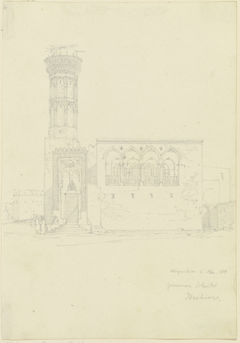 Die Moschee Giammar Scheik in Alexandria à Friedrich Maximilian Hessemer