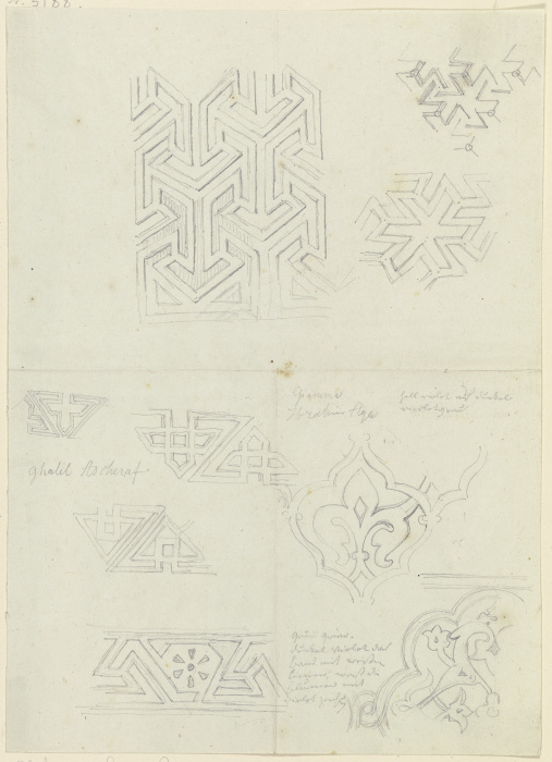 Geometrische und vegetabile Muster à Friedrich Maximilian Hessemer